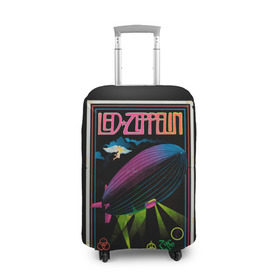 Чехол для чемодана 3D с принтом Led Zeppelin 6 в Белгороде, 86% полиэфир, 14% спандекс | двустороннее нанесение принта, прорези для ручек и колес | led zeppelin | лед зеппелин | роберт плант