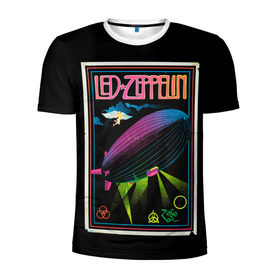 Мужская футболка 3D спортивная с принтом Led Zeppelin 6 в Белгороде, 100% полиэстер с улучшенными характеристиками | приталенный силуэт, круглая горловина, широкие плечи, сужается к линии бедра | Тематика изображения на принте: led zeppelin | лед зеппелин | роберт плант