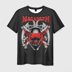 Мужская футболка 3D с принтом Megadeth 2 в Белгороде, 100% полиэфир | прямой крой, круглый вырез горловины, длина до линии бедер | megadeth | дирк вербурен | дэвид эллефсон | дэйв мастейн | кико лоурейро | мегадэт