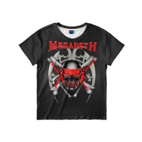 Детская футболка 3D с принтом Megadeth 2 в Белгороде, 100% гипоаллергенный полиэфир | прямой крой, круглый вырез горловины, длина до линии бедер, чуть спущенное плечо, ткань немного тянется | Тематика изображения на принте: megadeth | дирк вербурен | дэвид эллефсон | дэйв мастейн | кико лоурейро | мегадэт