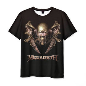 Мужская футболка 3D с принтом Megadeth 3 в Белгороде, 100% полиэфир | прямой крой, круглый вырез горловины, длина до линии бедер | megadeth | дирк вербурен | дэвид эллефсон | дэйв мастейн | кико лоурейро | мегадэт
