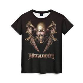 Женская футболка 3D с принтом Megadeth 3 в Белгороде, 100% полиэфир ( синтетическое хлопкоподобное полотно) | прямой крой, круглый вырез горловины, длина до линии бедер | megadeth | дирк вербурен | дэвид эллефсон | дэйв мастейн | кико лоурейро | мегадэт