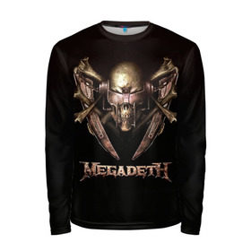 Мужской лонгслив 3D с принтом Megadeth 3 в Белгороде, 100% полиэстер | длинные рукава, круглый вырез горловины, полуприлегающий силуэт | megadeth | дирк вербурен | дэвид эллефсон | дэйв мастейн | кико лоурейро | мегадэт