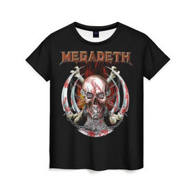 Женская футболка 3D с принтом Megadeth 5 в Белгороде, 100% полиэфир ( синтетическое хлопкоподобное полотно) | прямой крой, круглый вырез горловины, длина до линии бедер | megadeth | дирк вербурен | дэвид эллефсон | дэйв мастейн | кико лоурейро | мегадэт