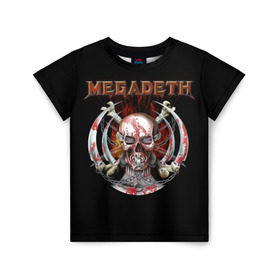 Детская футболка 3D с принтом Megadeth 5 в Белгороде, 100% гипоаллергенный полиэфир | прямой крой, круглый вырез горловины, длина до линии бедер, чуть спущенное плечо, ткань немного тянется | megadeth | дирк вербурен | дэвид эллефсон | дэйв мастейн | кико лоурейро | мегадэт