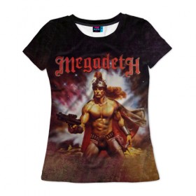 Женская футболка 3D с принтом Megadeth 6 в Белгороде, 100% полиэфир ( синтетическое хлопкоподобное полотно) | прямой крой, круглый вырез горловины, длина до линии бедер | megadeth | дирк вербурен | дэвид эллефсон | дэйв мастейн | кико лоурейро | мегадэт