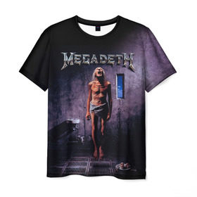 Мужская футболка 3D с принтом Megadeth 7 в Белгороде, 100% полиэфир | прямой крой, круглый вырез горловины, длина до линии бедер | megadeth | дирк вербурен | дэвид эллефсон | дэйв мастейн | кико лоурейро | мегадэт