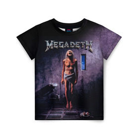 Детская футболка 3D с принтом Megadeth 7 в Белгороде, 100% гипоаллергенный полиэфир | прямой крой, круглый вырез горловины, длина до линии бедер, чуть спущенное плечо, ткань немного тянется | Тематика изображения на принте: megadeth | дирк вербурен | дэвид эллефсон | дэйв мастейн | кико лоурейро | мегадэт