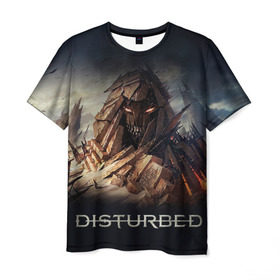 Мужская футболка 3D с принтом Disturbed 8 в Белгороде, 100% полиэфир | прямой крой, круглый вырез горловины, длина до линии бедер | disturbed | donegan | draiman | moyer | wengren | венгрен | дистурбед | дониган | дрейман | мойер | хард рок