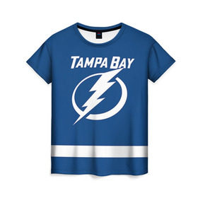 Женская футболка 3D с принтом Tampa Bay Drouin в Белгороде, 100% полиэфир ( синтетическое хлопкоподобное полотно) | прямой крой, круглый вырез горловины, длина до линии бедер | 27 | jonathan drouin | tampa bay lightning | джонатан друэн | нхл | тампа бэй лайтнинг | хоккей