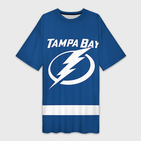 Платье-футболка 3D с принтом Tampa Bay Nesterov в Белгороде,  |  | 89 | nikita nesterov | tampa bay lightning | никита нестеров | нхл | тампа бэй лайтнинг | трактор | хоккей