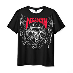 Мужская футболка 3D с принтом Megadeth в Белгороде, 100% полиэфир | прямой крой, круглый вырез горловины, длина до линии бедер | Тематика изображения на принте: dave | megadeth | metal | mustaine | rattlehead | rock | thrash | vic | дейв | мастейн | мегадет | метал | рок | треш
