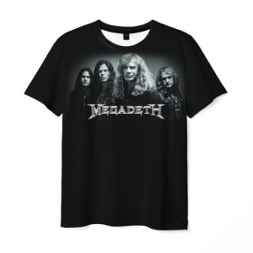 Мужская футболка 3D с принтом Megadeth в Белгороде, 100% полиэфир | прямой крой, круглый вырез горловины, длина до линии бедер | dave | megadeth | metal | mustaine | rattlehead | rock | thrash | vic | дейв | мастейн | мегадет | метал | рок | треш
