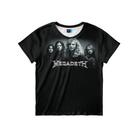 Детская футболка 3D с принтом Megadeth в Белгороде, 100% гипоаллергенный полиэфир | прямой крой, круглый вырез горловины, длина до линии бедер, чуть спущенное плечо, ткань немного тянется | dave | megadeth | metal | mustaine | rattlehead | rock | thrash | vic | дейв | мастейн | мегадет | метал | рок | треш