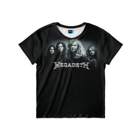 Детская футболка 3D с принтом Megadeth в Белгороде, 100% гипоаллергенный полиэфир | прямой крой, круглый вырез горловины, длина до линии бедер, чуть спущенное плечо, ткань немного тянется | Тематика изображения на принте: dave | megadeth | metal | mustaine | rattlehead | rock | thrash | vic | дейв | мастейн | мегадет | метал | рок | треш