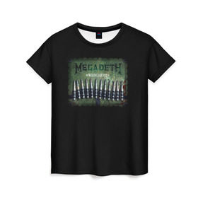 Женская футболка 3D с принтом Megadeth в Белгороде, 100% полиэфир ( синтетическое хлопкоподобное полотно) | прямой крой, круглый вырез горловины, длина до линии бедер | dave | megadeth | metal | mustaine | rattlehead | rock | thrash | vic | дейв | мастейн | мегадет | метал | рок | треш