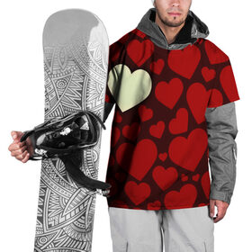 Накидка на куртку 3D с принтом Одинокое сердце в Белгороде, 100% полиэстер |  | 14 февраля | valentines day | день влюбленных | игрушка | любовь | медведь | сердце