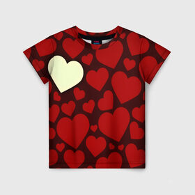 Детская футболка 3D с принтом Одинокое сердце в Белгороде, 100% гипоаллергенный полиэфир | прямой крой, круглый вырез горловины, длина до линии бедер, чуть спущенное плечо, ткань немного тянется | 14 февраля | valentines day | день влюбленных | игрушка | любовь | медведь | сердце