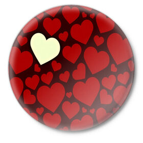 Значок с принтом Одинокое сердце в Белгороде,  металл | круглая форма, металлическая застежка в виде булавки | 14 февраля | valentines day | день влюбленных | игрушка | любовь | медведь | сердце