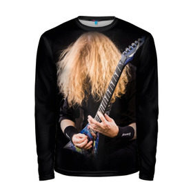Мужской лонгслив 3D с принтом Dave Mustaine в Белгороде, 100% полиэстер | длинные рукава, круглый вырез горловины, полуприлегающий силуэт | dave | megadeth | metal | mustaine | rattlehead | rock | thrash | vic | дейв | мастейн | мегадет | метал | рок | треш