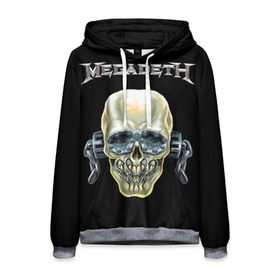 Мужская толстовка 3D с принтом Megadeth в Белгороде, 100% полиэстер | двухслойный капюшон со шнурком для регулировки, мягкие манжеты на рукавах и по низу толстовки, спереди карман-кенгуру с мягким внутренним слоем. | dave | megadeth | metal | mustaine | rattlehead | rock | thrash | vic | дейв | мастейн | мегадет | метал | рок | треш