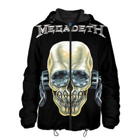 Мужская куртка 3D с принтом Megadeth в Белгороде, ткань верха — 100% полиэстер, подклад — флис | прямой крой, подол и капюшон оформлены резинкой с фиксаторами, два кармана без застежек по бокам, один большой потайной карман на груди. Карман на груди застегивается на липучку | Тематика изображения на принте: dave | megadeth | metal | mustaine | rattlehead | rock | thrash | vic | дейв | мастейн | мегадет | метал | рок | треш
