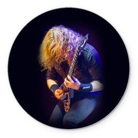 Коврик круглый с принтом Dave Mustaine в Белгороде, резина и полиэстер | круглая форма, изображение наносится на всю лицевую часть | dave | megadeth | metal | mustaine | rattlehead | rock | thrash | vic | дейв | мастейн | мегадет | метал | рок | треш