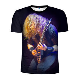 Мужская футболка 3D спортивная с принтом Dave Mustaine в Белгороде, 100% полиэстер с улучшенными характеристиками | приталенный силуэт, круглая горловина, широкие плечи, сужается к линии бедра | Тематика изображения на принте: dave | megadeth | metal | mustaine | rattlehead | rock | thrash | vic | дейв | мастейн | мегадет | метал | рок | треш