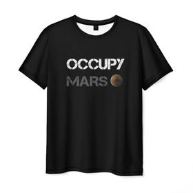 Мужская футболка 3D с принтом Захвати Марс в Белгороде, 100% полиэфир | прямой крой, круглый вырез горловины, длина до линии бедер | mars | space x | илон маск | марс | планеты | спэйс икс