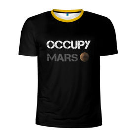 Мужская футболка 3D спортивная с принтом Захвати Марс в Белгороде, 100% полиэстер с улучшенными характеристиками | приталенный силуэт, круглая горловина, широкие плечи, сужается к линии бедра | mars | space x | илон маск | марс | планеты | спэйс икс