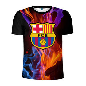 Мужская футболка 3D спортивная с принтом Барселона в Белгороде, 100% полиэстер с улучшенными характеристиками | приталенный силуэт, круглая горловина, широкие плечи, сужается к линии бедра | fc barсelona | спорт | фк барселона | футбол | футбольный клуб басрелона