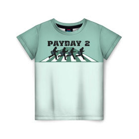 Детская футболка 3D с принтом Payday 2 в Белгороде, 100% гипоаллергенный полиэфир | прямой крой, круглый вырез горловины, длина до линии бедер, чуть спущенное плечо, ткань немного тянется | game | payday | payday 2 | игра | игрок | компьютерные игры | маски