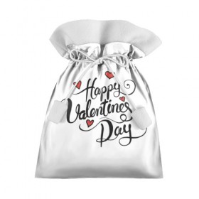 Подарочный 3D мешок с принтом Happy Valentine`s Day в Белгороде, 100% полиэстер | Размер: 29*39 см | 