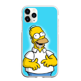 Чехол для iPhone 11 Pro матовый с принтом Гомер в Белгороде, Силикон |  | gomer | желтый | мультик | симпсон