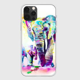 Чехол для iPhone 12 Pro Max с принтом Слоны в Белгороде, Силикон |  | Тематика изображения на принте: animal | art | bright | child | color | elephants | family | mother | rainbow | spectrum | животные | искусство | мама | радуга | ребенок | семья | слоны | спектр | цвета | яркие