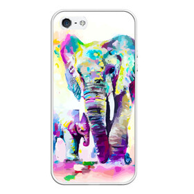Чехол для iPhone 5/5S матовый с принтом Слоны в Белгороде, Силикон | Область печати: задняя сторона чехла, без боковых панелей | animal | art | bright | child | color | elephants | family | mother | rainbow | spectrum | животные | искусство | мама | радуга | ребенок | семья | слоны | спектр | цвета | яркие