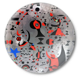 Значок с принтом Абстрактное искусство в Белгороде,  металл | круглая форма, металлическая застежка в виде булавки | Тематика изображения на принте: 