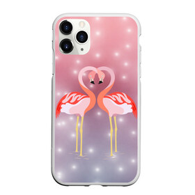 Чехол для iPhone 11 Pro матовый с принтом Влюбленные фламинго в Белгороде, Силикон |  | 14 февраля | день всех влюбленных | любовь | птицы | фламинго
