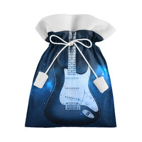 Подарочный 3D мешок с принтом Космическая гитара в Белгороде, 100% полиэстер | Размер: 29*39 см | fender | stratocaster | вселенная | галактика | гитра | космос | музыка | рок | рокнрол | стратокастер | туманность | фендер | электро | электрогитара