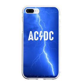Чехол для iPhone 7Plus/8 Plus матовый с принтом AC DC в Белгороде, Силикон | Область печати: задняя сторона чехла, без боковых панелей | rok | рок