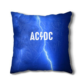Подушка 3D с принтом AC/DC в Белгороде, наволочка – 100% полиэстер, наполнитель – холлофайбер (легкий наполнитель, не вызывает аллергию). | состоит из подушки и наволочки. Наволочка на молнии, легко снимается для стирки | rok | рок