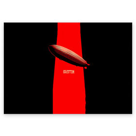 Поздравительная открытка с принтом Led Zeppelin в Белгороде, 100% бумага | плотность бумаги 280 г/м2, матовая, на обратной стороне линовка и место для марки
 | Тематика изображения на принте: led zeppelin