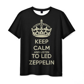 Мужская футболка 3D с принтом Led Zeppelin в Белгороде, 100% полиэфир | прямой крой, круглый вырез горловины, длина до линии бедер | Тематика изображения на принте: led zeppelin