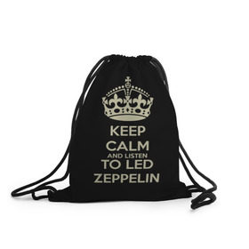 Рюкзак-мешок 3D с принтом Led Zeppelin в Белгороде, 100% полиэстер | плотность ткани — 200 г/м2, размер — 35 х 45 см; лямки — толстые шнурки, застежка на шнуровке, без карманов и подкладки | led zeppelin