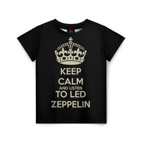 Детская футболка 3D с принтом Led Zeppelin в Белгороде, 100% гипоаллергенный полиэфир | прямой крой, круглый вырез горловины, длина до линии бедер, чуть спущенное плечо, ткань немного тянется | Тематика изображения на принте: led zeppelin