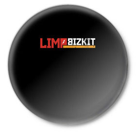 Значок с принтом Limp Bizkit в Белгороде,  металл | круглая форма, металлическая застежка в виде булавки | fred durst | limp bizkit | лим бискит | фред дерст