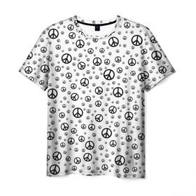 Мужская футболка 3D с принтом Peace Symbol в Белгороде, 100% полиэфир | прямой крой, круглый вырез горловины, длина до линии бедер | Тематика изображения на принте: love | peace | symbol | знак | любовь | мир | пацифик | пацифика | сигнал | символ | хиппи