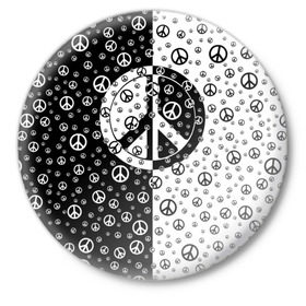 Значок с принтом Peace Symbol в Белгороде,  металл | круглая форма, металлическая застежка в виде булавки | Тематика изображения на принте: love | peace | symbol | знак | любовь | мир | пацифик | пацифика | сигнал | символ | хиппи