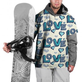 Накидка на куртку 3D с принтом Love в Белгороде, 100% полиэстер |  | любовь | паттерн | слова