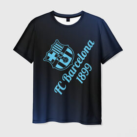 Мужская футболка 3D с принтом FC Barcelonа в Белгороде, 100% полиэфир | прямой крой, круглый вырез горловины, длина до линии бедер | barcelona | barsa | барса | барселона | футбол